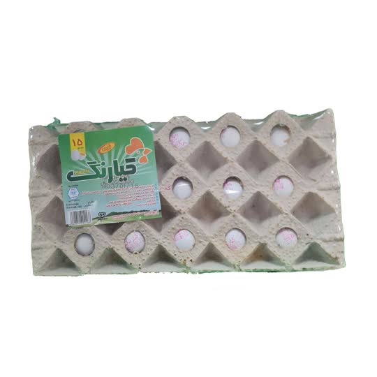 تخم مرغ بسته بندی شانه ای 15 عددی کیارنگ کد 8010006