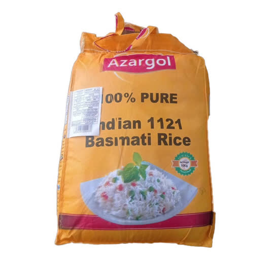 برنج هندی 10 کیلویی باسماتی آذرگل کد 1020014