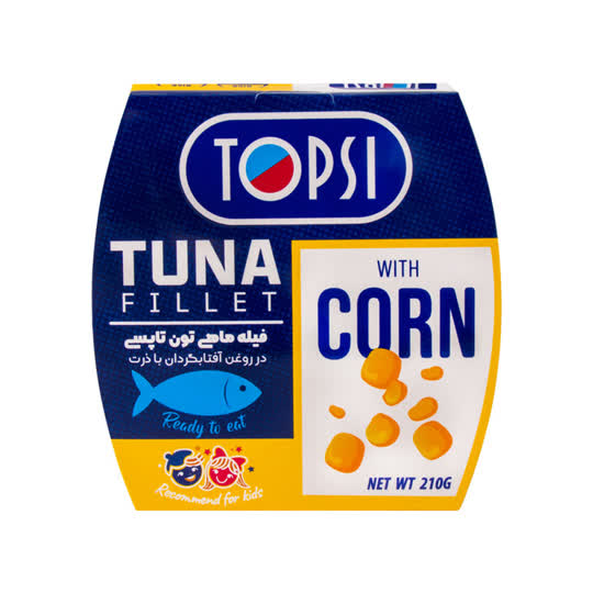 فيله ماهي تون در روغن آفتابگردان با ذرت 210 تاپسي کد 9020076
