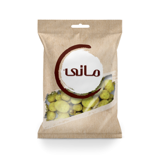 بادام زميني روكش دار با طعم پياز و جعفري 40 گرم ماني کد 7060059