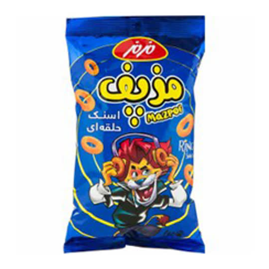 اسنك چرخي پنيري 80 گ مزپف مزمز کد 80301